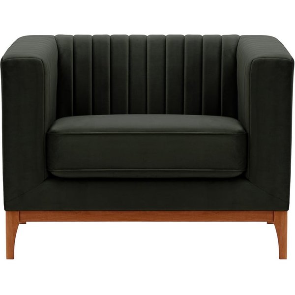 Slender Wood Armchair, black, Leg colour: aveo