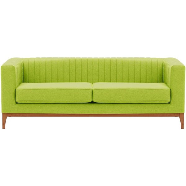 Slender Wood 3 Seater Sofa, lime, Leg colour: aveo