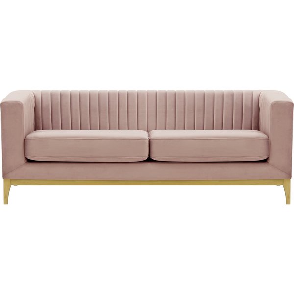 Slender Wood 3 Seater Sofa, lilac, Leg colour: like oak