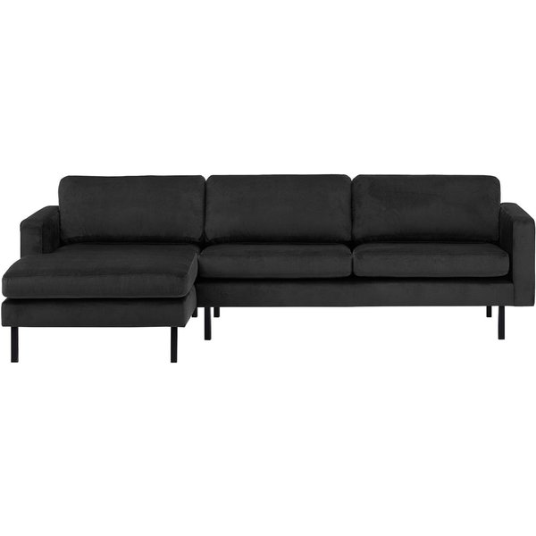 Lioni Left Hand Corner Sofa, black