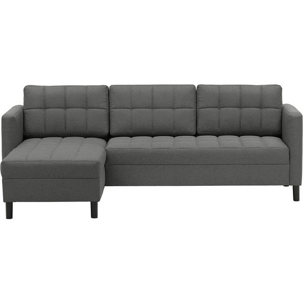 Ludo Universal Corner Sofa Bed, dark grey