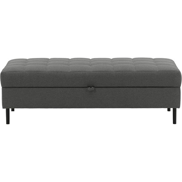 Ludo Footstool with Storage, dark grey