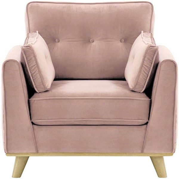Farrow Armchair, lilac, Leg colour: wax black