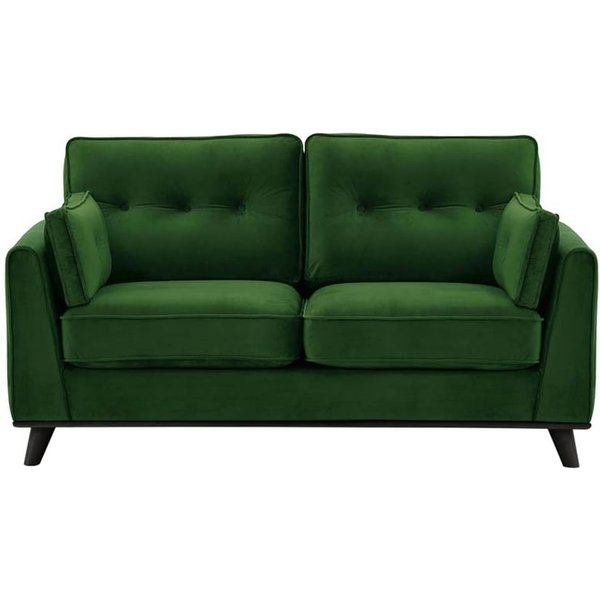Farrow 2 Seater Sofa, dark green, Leg colour: black