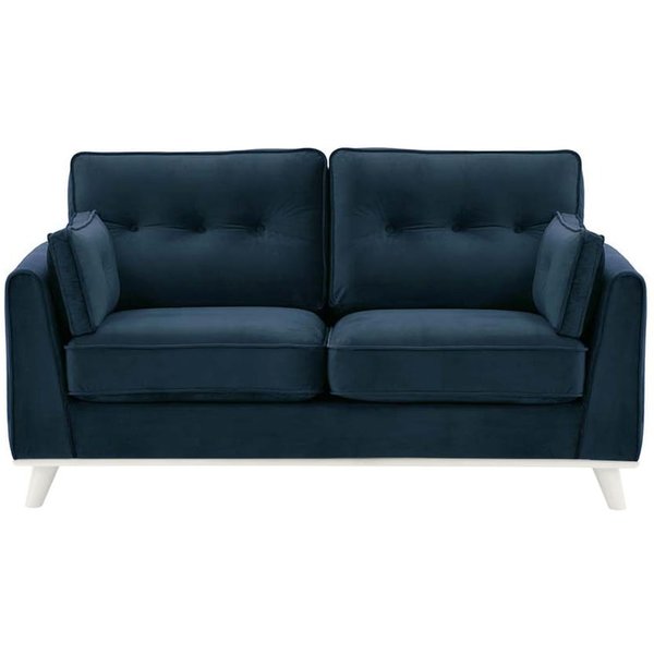 Farrow 2 Seater Sofa, blue, Leg colour: white