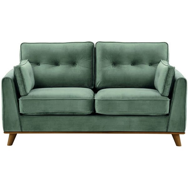 Farrow 2 Seater Sofa, dirty blue, Leg colour: dark oak