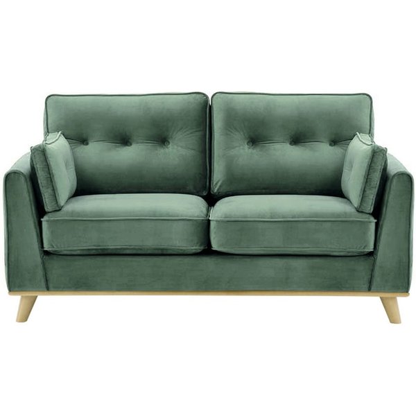 Farrow 2 Seater Sofa, dirty blue, Leg colour: wax black