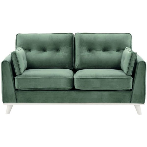 Farrow 2 Seater Sofa, dirty blue, Leg colour: white