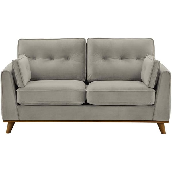 Farrow 2 Seater Sofa, silver, Leg colour: dark oak
