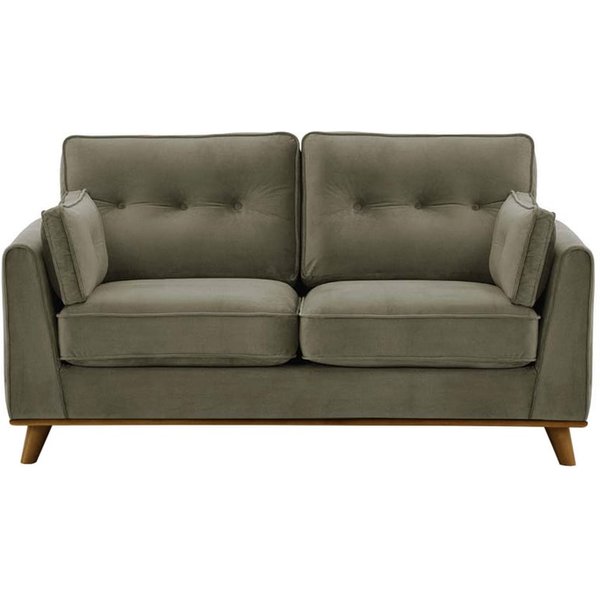 Farrow 2 Seater Sofa, grey, Leg colour: dark oak