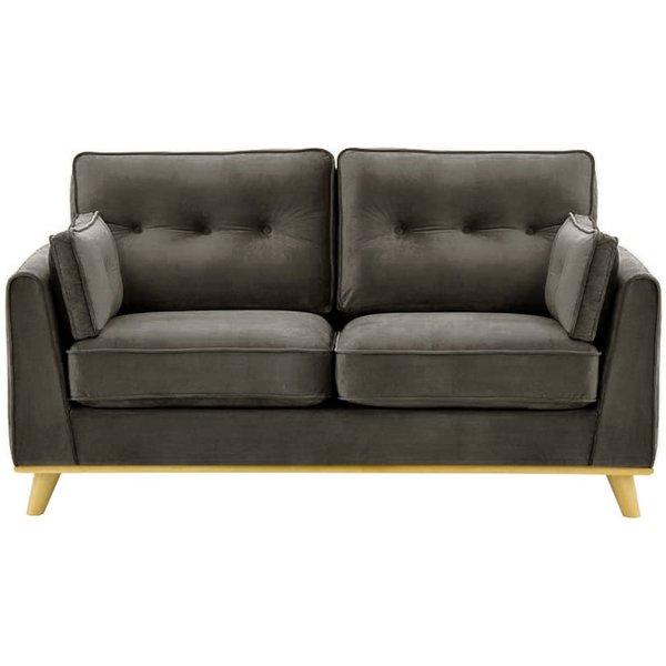 Farrow 2 Seater Sofa, graphite, Leg colour: like oak