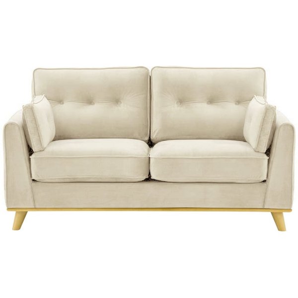 Farrow 2 Seater Sofa, light beige, Leg colour: like oak