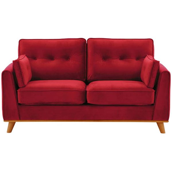 Farrow 2 Seater Sofa, dark red, Leg colour: aveo
