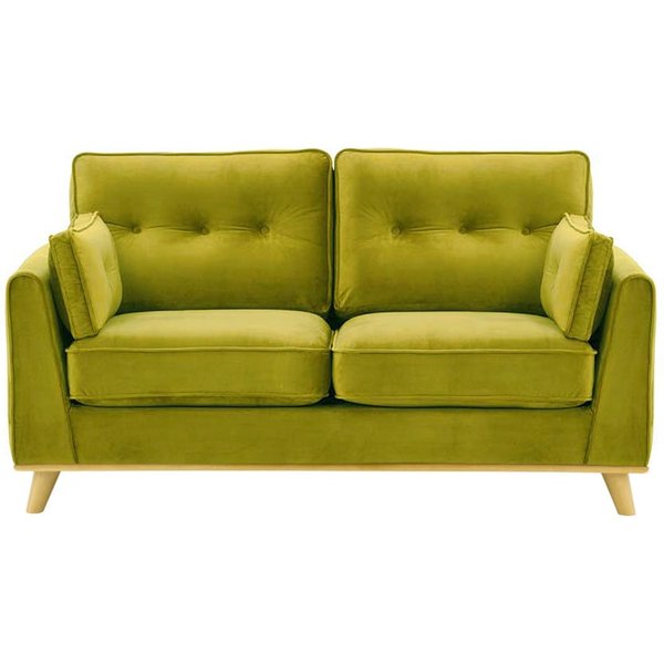 Farrow 2 Seater Sofa, olive green, Leg colour: like oak