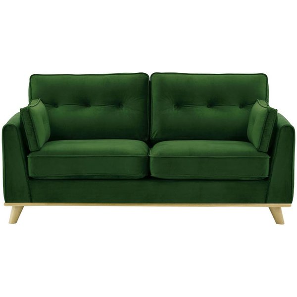 Farrow 2,5 Seater Sofa, dark green, Leg colour: wax black
