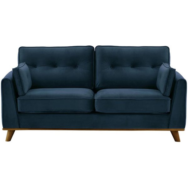 Farrow 2,5 Seater Sofa, blue, Leg colour: dark oak