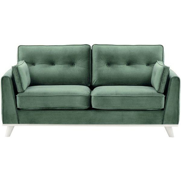 Farrow 2,5 Seater Sofa, dirty blue, Leg colour: white