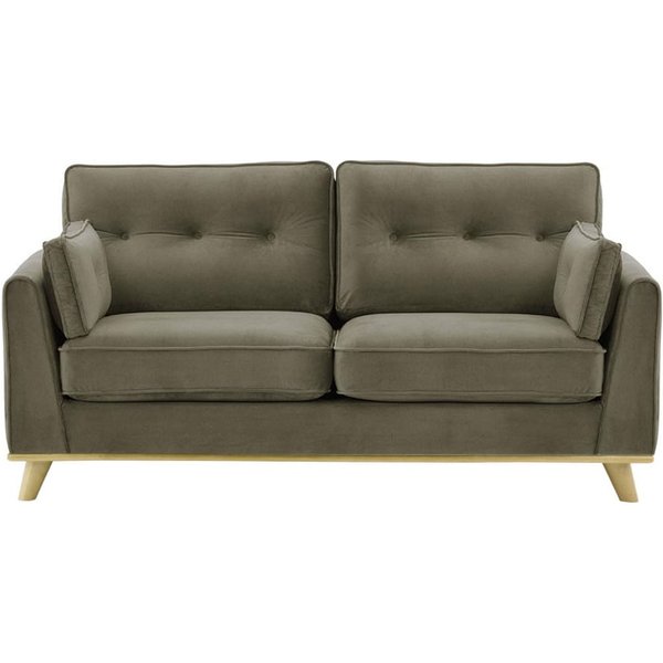 Farrow 2,5 Seater Sofa, grey, Leg colour: wax black