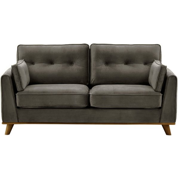 Farrow 2,5 Seater Sofa, graphite, Leg colour: dark oak