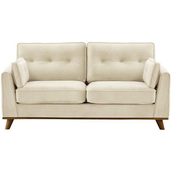 Farrow 2,5 Seater Sofa, light beige, Leg colour: dark oak