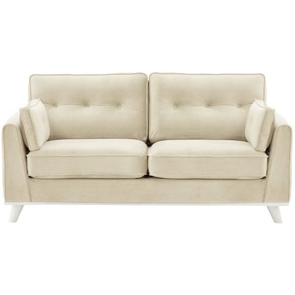 Farrow 2,5 Seater Sofa, light beige, Leg colour: white