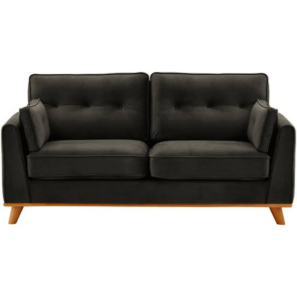 Farrow 2,5 Seater Sofa, black, Leg colour: aveo