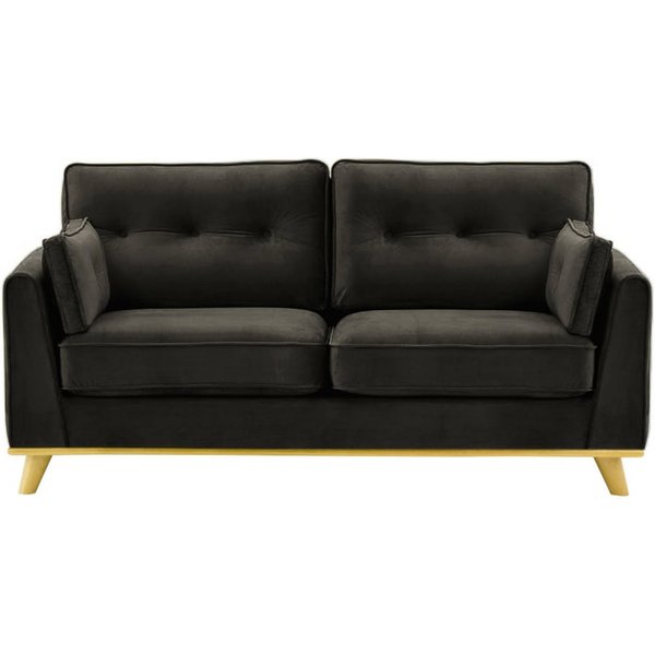 Farrow 2,5 Seater Sofa, black, Leg colour: like oak