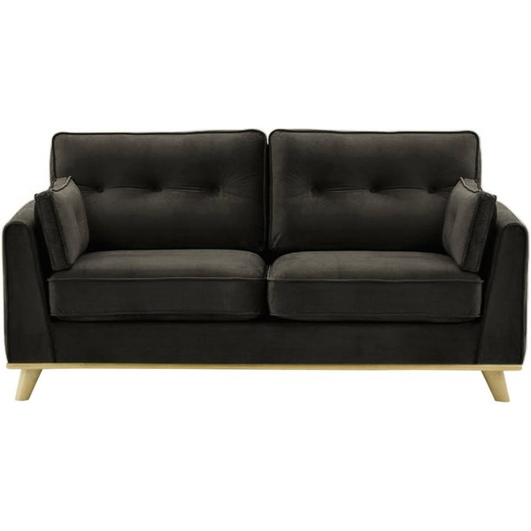 Farrow 2,5 Seater Sofa, black, Leg colour: wax black