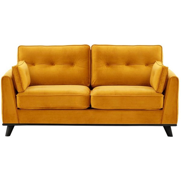 Farrow 2,5 Seater Sofa, mustard, Leg colour: black