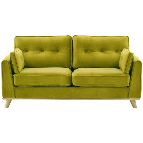 Farrow 2,5 Seater Sofa, olive green, Leg colour: wax black