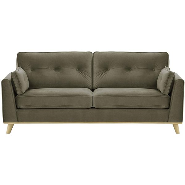 Farrow 3 Seater Sofa, grey, Leg colour: wax black