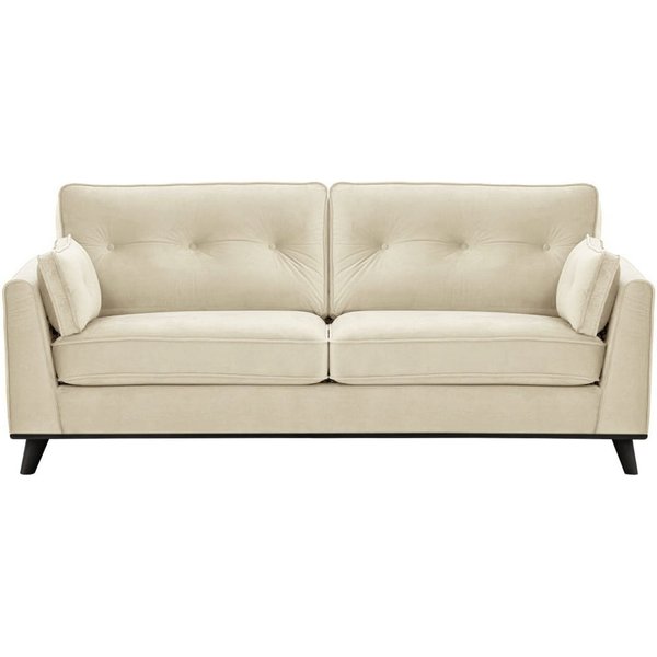 Farrow 3 Seater Sofa, light beige, Leg colour: black