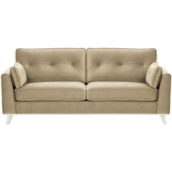 Farrow 3 Seater Sofa, mink, Leg colour: white