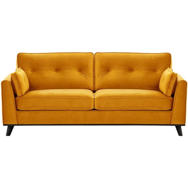 Farrow 3 Seater Sofa, mustard, Leg colour: black