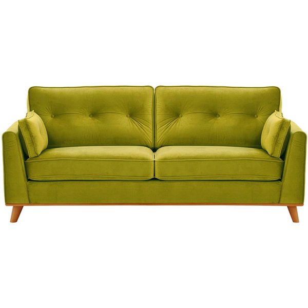 Farrow 3 Seater Sofa, olive green, Leg colour: aveo