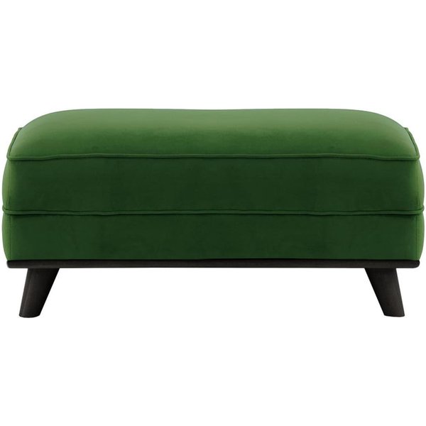 Farrow Footstool, dark green, Leg colour: black