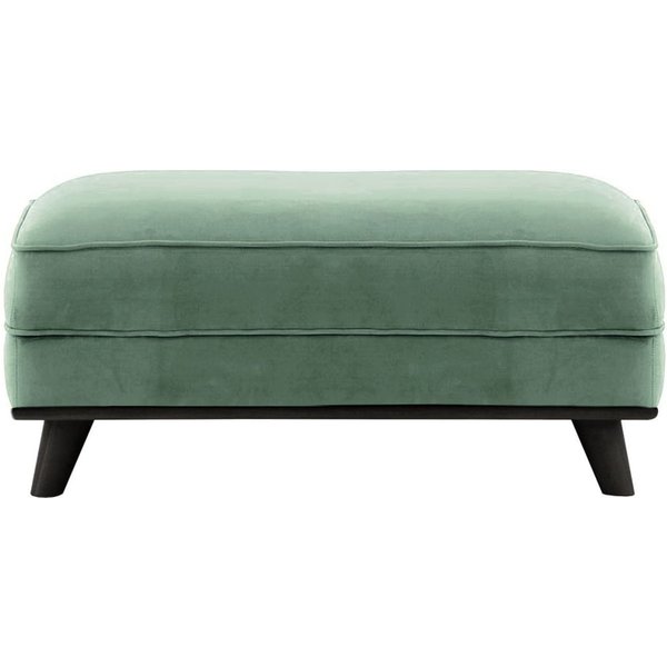 Farrow Footstool, dirty blue, Leg colour: black