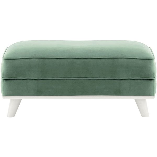 Farrow Footstool, dirty blue, Leg colour: white
