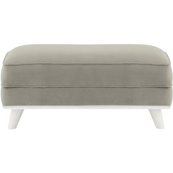 Farrow Footstool, silver, Leg colour: white