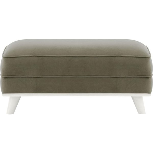 Farrow Footstool, grey, Leg colour: white