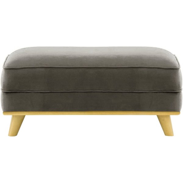 Farrow Footstool, graphite, Leg colour: like oak