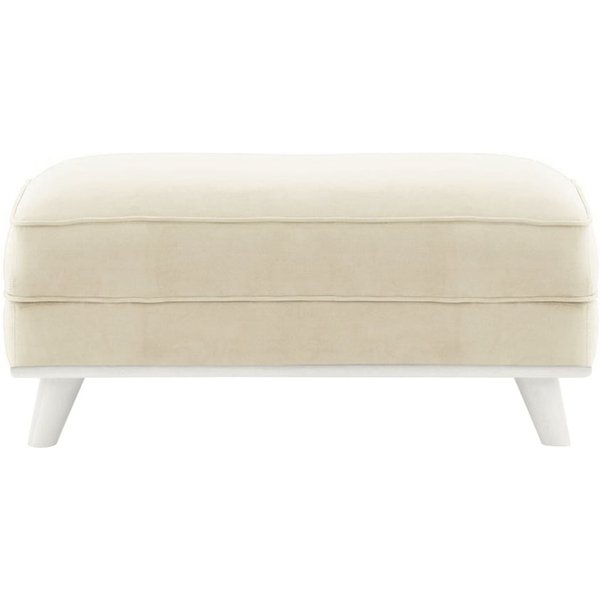 Farrow Footstool, light beige, Leg colour: white