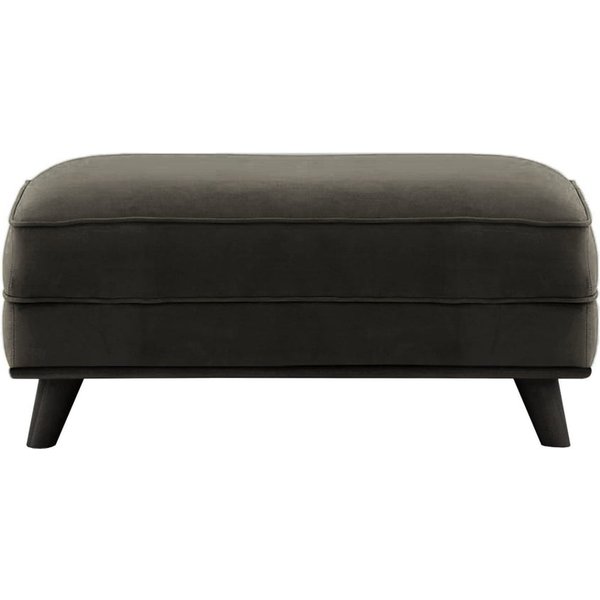 Farrow Footstool, black, Leg colour: black