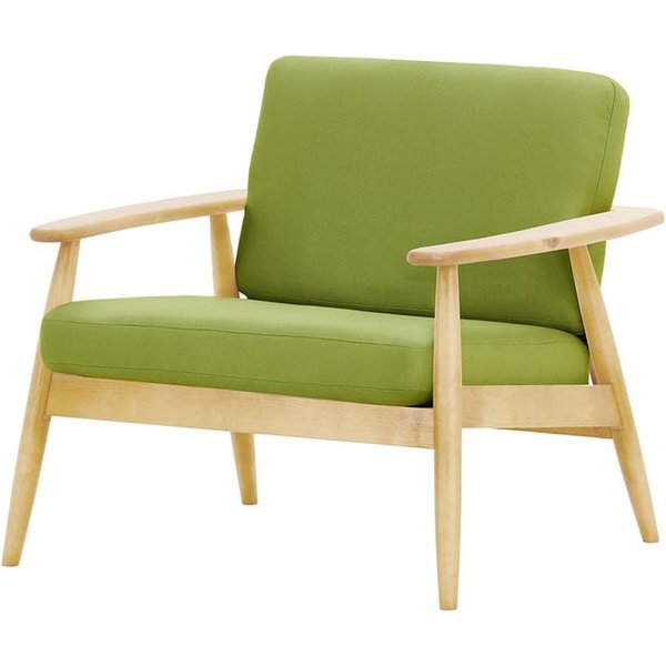 Demure Aqua Garden Armchair, green, Leg colour: 8001 like oak