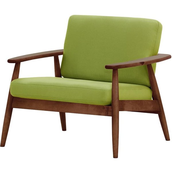 Demure Aqua Garden Armchair, green, Leg colour: 8007 dark oak