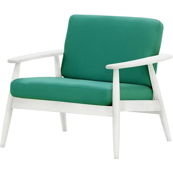 Demure Aqua Garden Armchair, turquoise, Leg colour: 8035 white