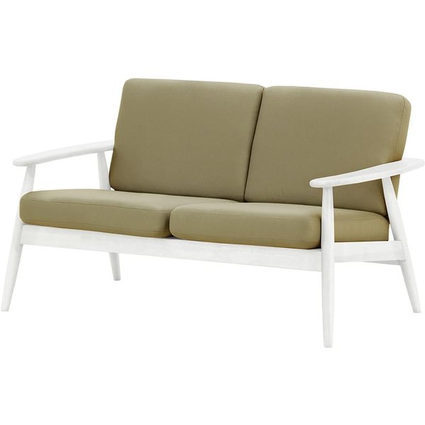 Demure Aqua 2 Seater Garden Sofa, beige, Leg colour: 8035 white
