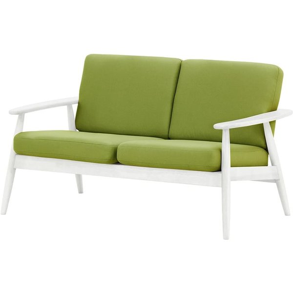 Demure Aqua 2 Seater Garden Sofa, green, Leg colour: 8035 white