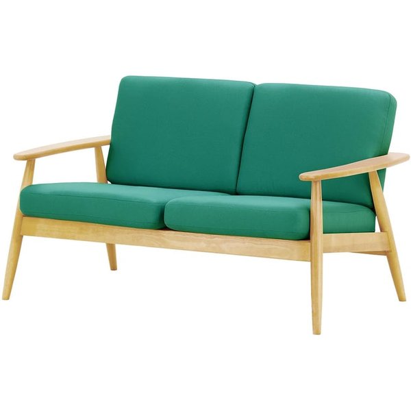 Demure Aqua 2 Seater Garden Sofa, turquoise, Leg colour: 8001 like oak