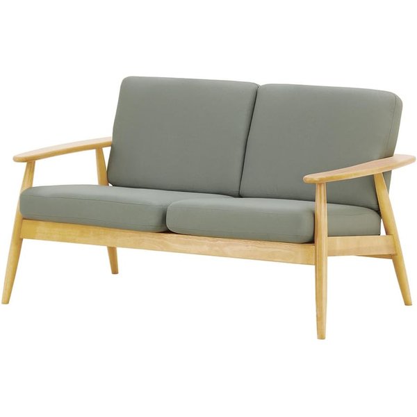 Demure Aqua 2 Seater Garden Sofa, grey, Leg colour: 8001 like oak